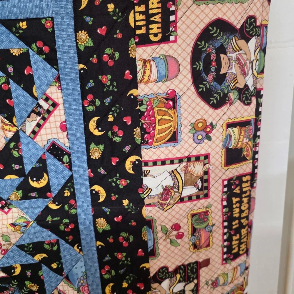 Mary Engelbreit Life is Just a Chair of Bowlies Wall Hanging Folk Art 34.5x34